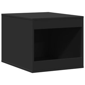 vidaXL Uzavret&yacute; box na stelivo, čierny 47x59x42 cm, kompozitn&eacute; drevo