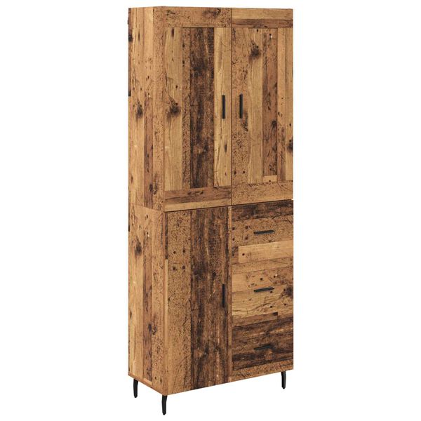 vidaXL Highboard so z&aacute;suvkou 2 pcs Star&eacute; drevo Kompozitn&eacute; drevo