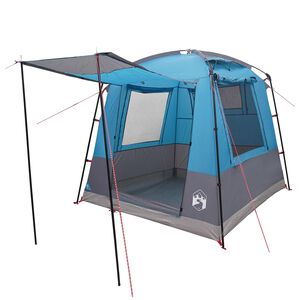 vidaXL P&aacute;rty stan 4-miestny Modr&aacute; 185T Polyester s PU n&aacute;terom
