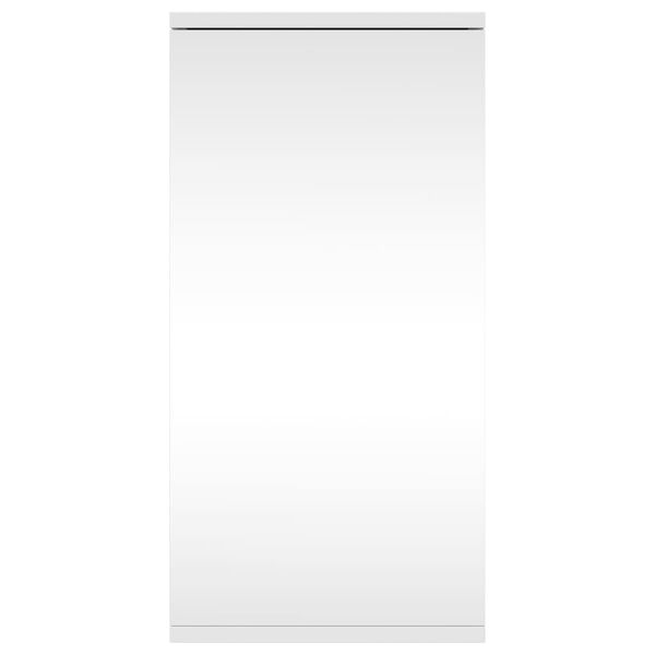 vidaXL Rohov&aacute; k&uacute;peľňov&aacute; zrkadlov&aacute; skrinka biela 30x24x60 cm