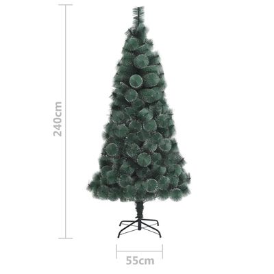 vidaXL Umelý vianočný stromček so stojanom, zelený 240 cm, PET