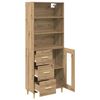 vidaXL Highboard Remeseln&yacute; dub 69,5 x 34 x 180 cm Kompozitn&eacute; drevo