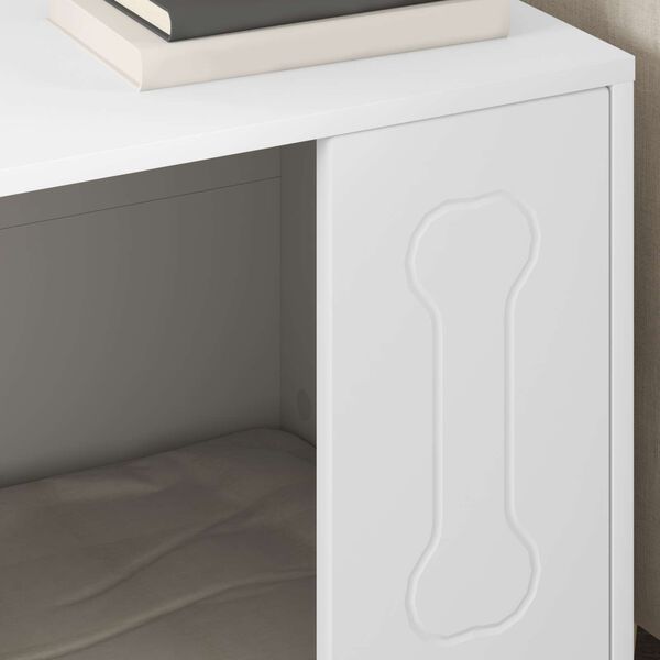 vidaXL Ps&iacute; dom Biela 44 x 42 x 49 cm Kompozitn&eacute; drevo