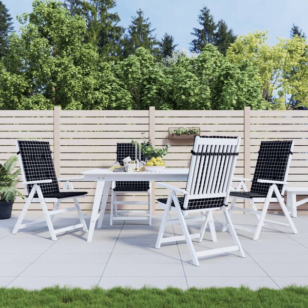 vidaXL Vank&uacute;&scaron;e na vysok&eacute; stoličky 4 ks čierne k&aacute;rovan&yacute; vzor l&aacute;tka