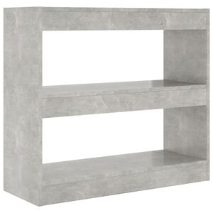 vidaXL Knižnica/deliaca stena bet&oacute;nov&aacute; siv&aacute; 80x30x72 cm