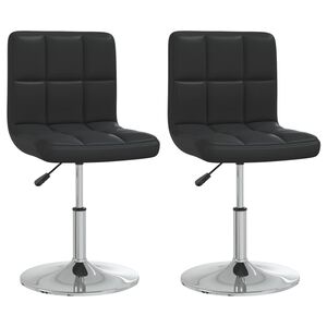 vidaXL Jed&aacute;lensk&eacute; stoličky 2 ks čierne umel&aacute; koža