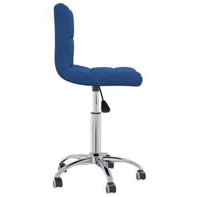 vidaXL Otočné jedálenské stoličky 6 ks modrá látka