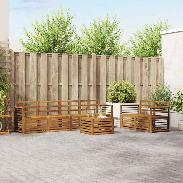 vidaXL S&uacute;pravy pohoviek 7 pcs Pr&iacute;rodn&aacute; Pevn&eacute; ak&aacute;ciov&eacute; drevo