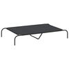 vidaXL Vyv&yacute;&scaron;en&aacute; posteľ pre psa čierna 130x80x20 cm Oxford Fabric Steel