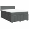 vidaXL Boxspring posteľ s matracom tmavosiv&aacute; 140x190 cm l&aacute;tka
