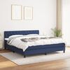 vidaXL Posteľn&yacute; r&aacute;m boxspring s matracom modr&yacute; 160x200 cm l&aacute;tka