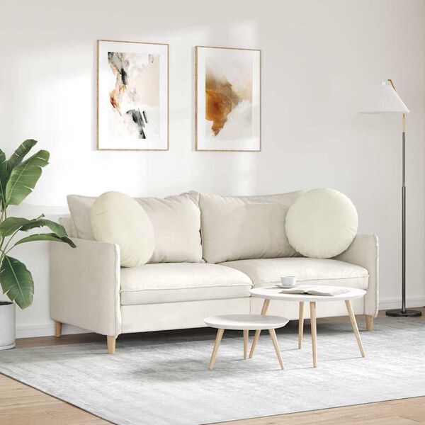 vidaXL Vank&uacute;&scaron;e na sedenie 2 pcs Kr&eacute;mov&aacute; &Oslash;50 x 19 cm Zamat