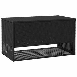 vidaXL vonkaj&scaron;&iacute; box na vank&uacute;&scaron; čierny 100x55x55,5 cm polyratan