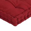 vidaXL Podlahové paletové podložky 4 ks burgundské červené bavlna