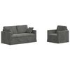 vidaXL Sada pohoviek 2 pcs Tmavo &scaron;ed&aacute; 158 x 78 x 80 cm Zamat