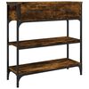 vidaXL Konzolov&yacute; stol&iacute;k dymov&yacute; dub 72,5x25x75 cm kompozitn&eacute; drevo