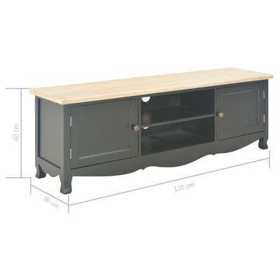 vidaXL TV stolík čierny 120x30x40 cm drevený