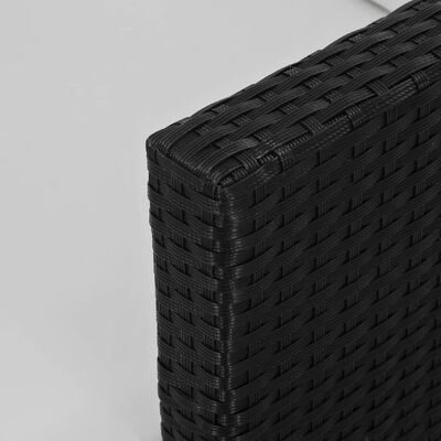 vidaXL 3-dielna bistro súprava polyratan a akáciové drevo čierna