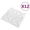 vidaXL N&aacute;stenn&eacute; panely 12 pcs Origami Biele 50 x 50 cm XPS Pena