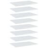 vidaXL Pr&iacute;davn&eacute; police 8 ks, leskl&eacute; biele 60x40x1,5 cm, drevotrieska