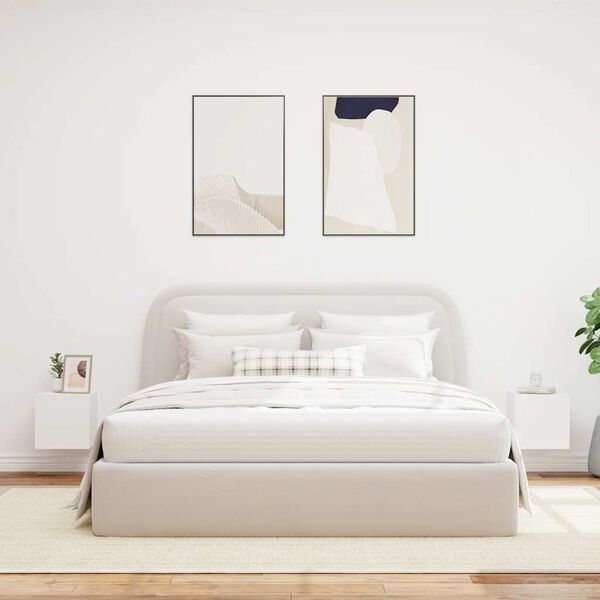 vidaXL TV n&aacute;stenn&eacute; skrinky s LED svetlami 2 ks biele 30,5x35x30 cm