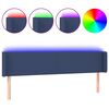 vidaXL Čelo postele s LED modr&eacute; 203x16x78/88 cm l&aacute;tka