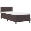 vidaXL Posteľ s pružinov&yacute;m r&aacute;mom Tmavohned&aacute; 90 x 200 cm l&aacute;tka