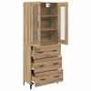 vidaXL Highboard Remeseln&yacute; dub 69,5 x 34 x 180 cm Kompozitn&eacute; drevo