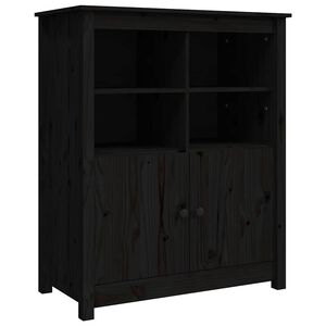 vidaXL Komoda čierna 83x41,5x100 cm borovicov&yacute; mas&iacute;v