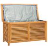 vidaXL Záhradný úložný box s vreckom 114x50x58 cm masívny teak