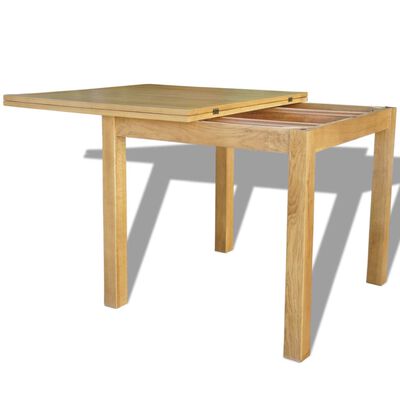 vidaXL Rozťahovací stôl 85x85x75 cm, dubový masív