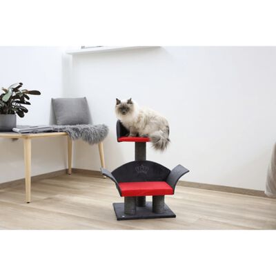 415642 Kerbl Cat Tree "Lounge Deluxe" Grey and Red 81548