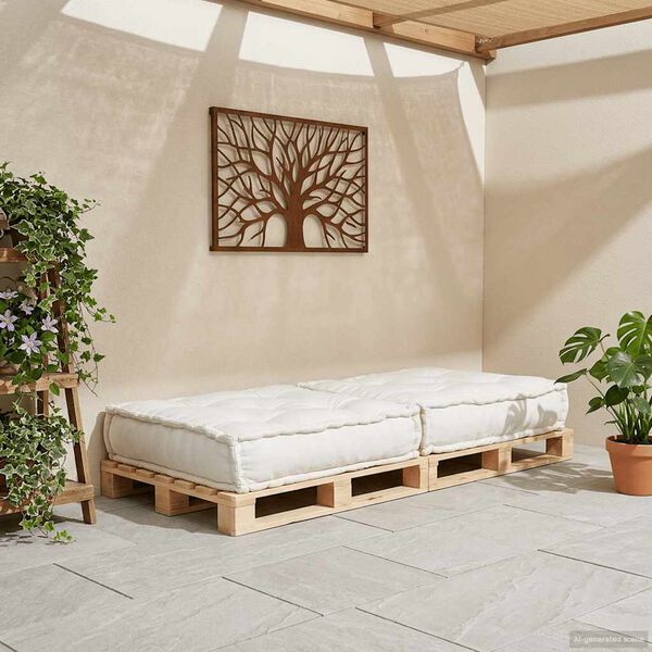 vidaXL Modul&aacute;rna pohovka kr&eacute;mov&aacute; 70x70x36, l&aacute;tka