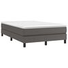 vidaXL Boxspring posteľ s matracom siv&aacute; 120x190 cm umel&aacute; koža