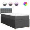 vidaXL Boxspring posteľ s matracom tmavosiv&aacute; 90x200 cm l&aacute;tka