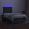 vidaXL Boxspring posteľ s matracom a LED, tmavosiv&aacute; 120x190 cm, l&aacute;tka