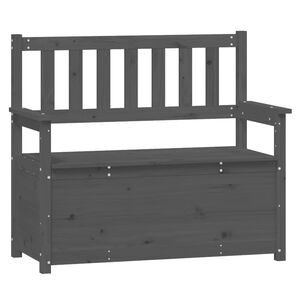 vidaXL Lavička siv&aacute; 112,5x51,5x96,5 cm mas&iacute;vne borovicov&eacute; drevo