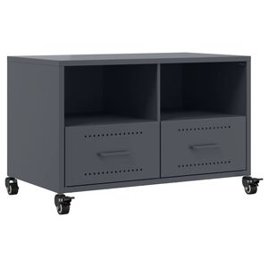 vidaXL TV skrinka antracitov&aacute; 68x39x43,5 cm oceľ