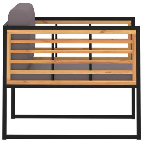 vidaXL Záhradné stoličky s poduškami 2 ks akáciový masív tmavosivé