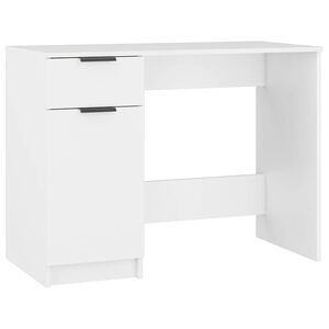 vidaXL St&ocirc;l biely 100x50x75 cm spracovan&eacute; drevo