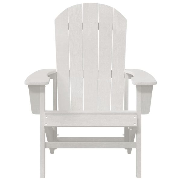 vidaXL Adirondack stolička Biela 74 x 82 x 92cm HDPE