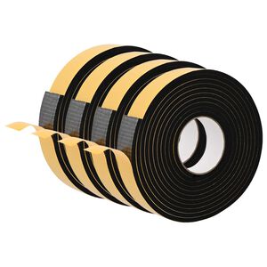 vidaXL Samolepiaca penov&aacute; p&aacute;ska 4 ks Čierna 40mm x 5m CR Pena