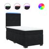 vidaXL Posteľn&yacute; r&aacute;m boxspring s matracom čierny 100x200 cm zamat
