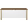 vidaXL Úložný box s vankúšom dub sonoma a biela 105x40x45 cm drevotrieska