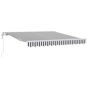 vidaXL Automaticky zaťahovacia mark&iacute;za antracit a biela 300x250 cm