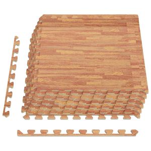 vidaXL Podložka puzzle &scaron;trukt&uacute;ra dreva 6 ks 2,16㎡ EVA pena