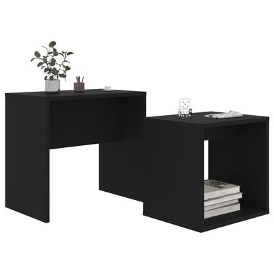 vidaXL Sada konferenčných stolíkov čierna 48x30x45 cm drevotrieska