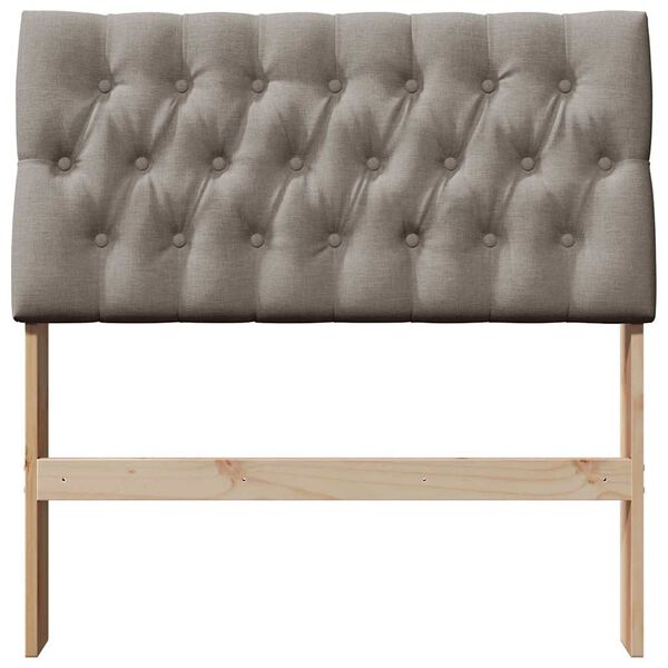 vidaXL Čal&uacute;nen&eacute; čelo postele Sivohned&aacute; 90 cm Mas&iacute;vne borovicov&eacute; drevo