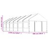 vidaXL Alt&aacute;nok so strechou, biely 13,38x4,08x3,22 m, polyetyl&eacute;n