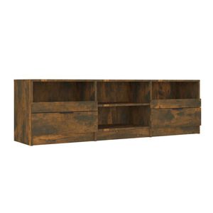 vidaXL TV skrinka dymov&yacute; dub 150x33,5x45 cm spracovan&eacute; drevo